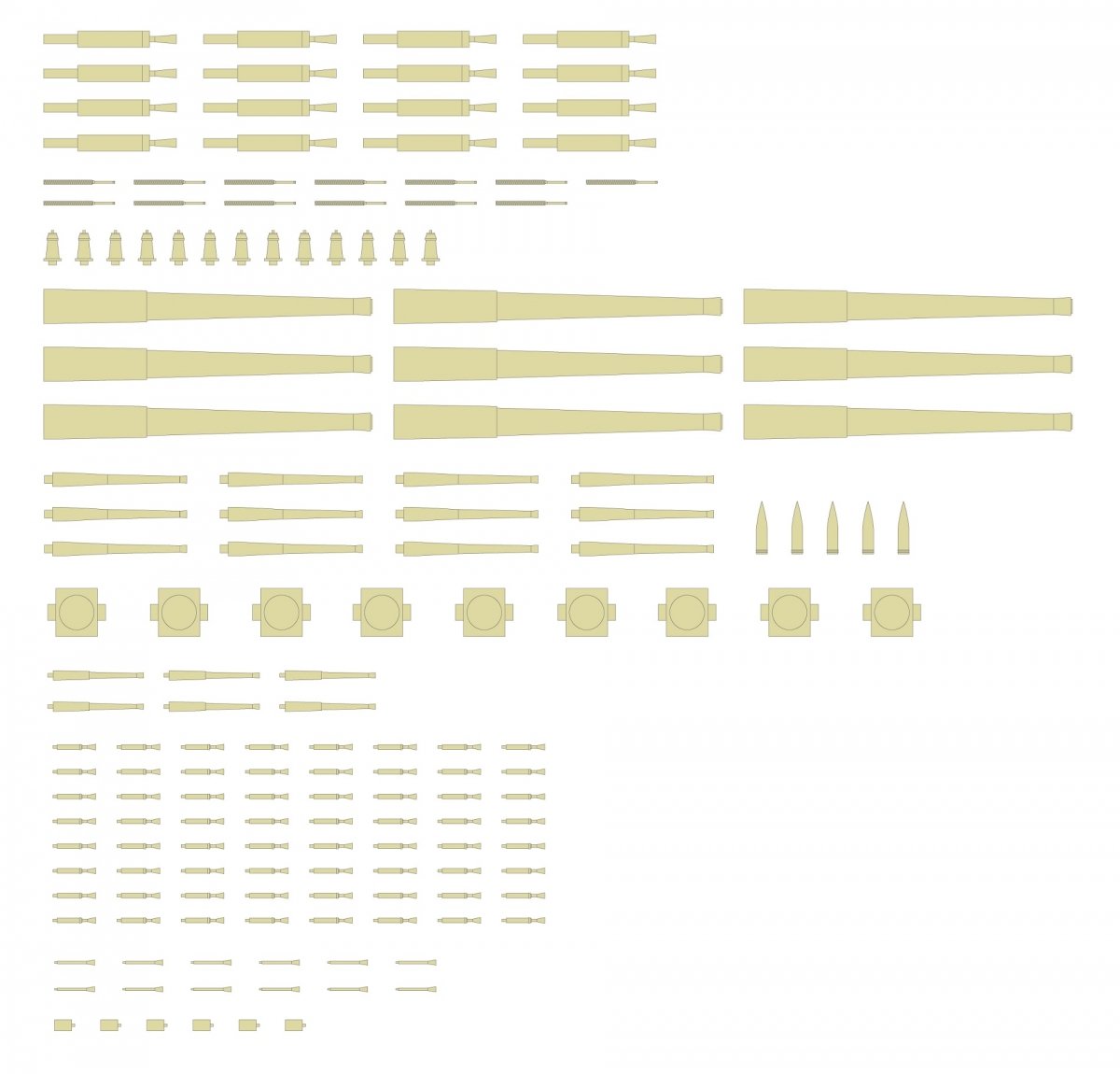 MK1 Design MS-20013 HMS RODNEY ARMAMENT SET 1/200 – imagen 6