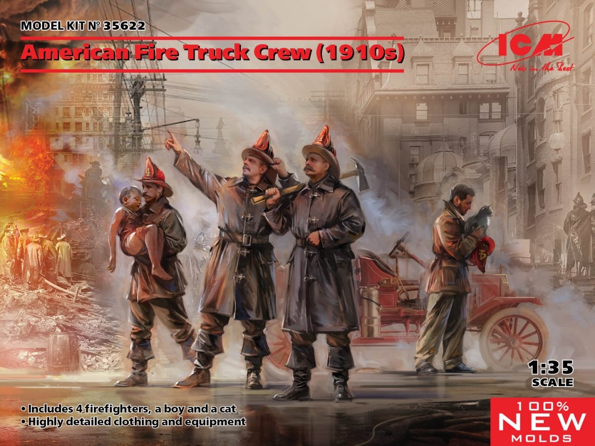 ICM 35622 Équipe de pompiers américaine (années 1910) 1/35