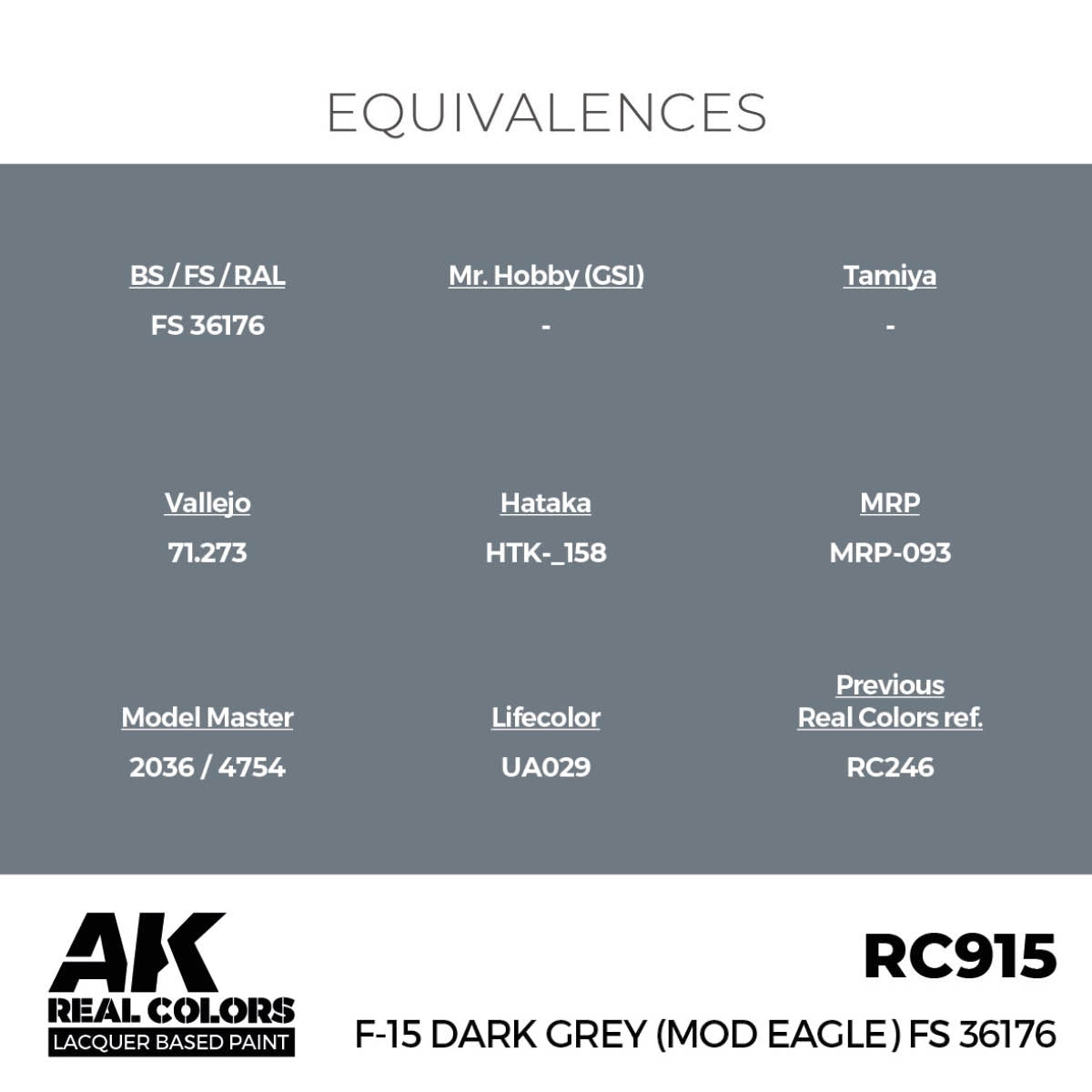 AK Interactive RC915 F-15 Dark Grey (Mod Eagle) FS 36176 17 ml – Bild 3