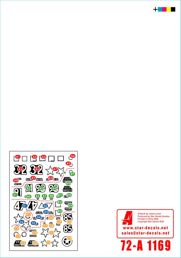 Star Decals 72-A1169 US 6th Armored Division 3. The Super-Sixth in Europe 1944-45. Tank Mix 1/72 – Bild 2