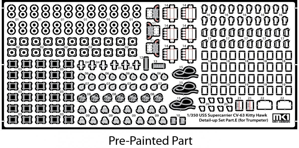 MK1 Design MS-35048 CV-64 Constellation Detail-up Part DX for Trumpeter 1/350 – Bild 15