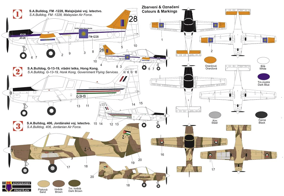 Kovozavody Prostejov KPM0301 SA Bulldog T.1 &amp;quot;Services outre-mer&amp;quot; 1/72 – image 2
