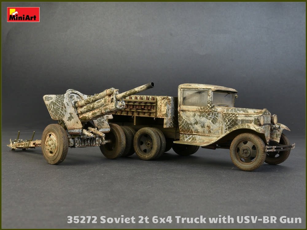 MiniArt 35272 CAMION SOVIETIQUE 2T 6X4 ET PISTOLET USV-BR 76 mm 1/35 – image 2