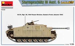Mini Art 35338 Sturmgeschutz III Ausf. G APRIL 1943 ALKETT PROD. INTERIOR KIT 1/35 – imagen 6