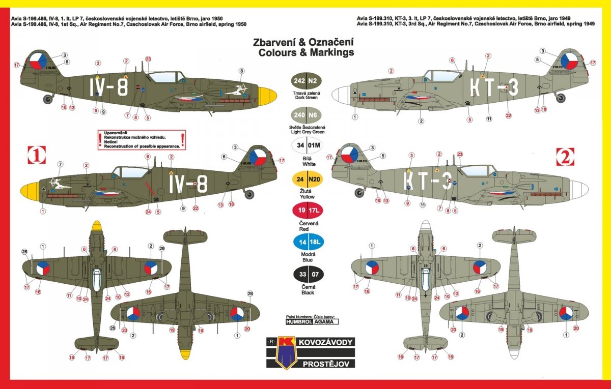 Kozavody Prostejov KPM0008 Avia S-199 Diana 1/72 – imagen 2