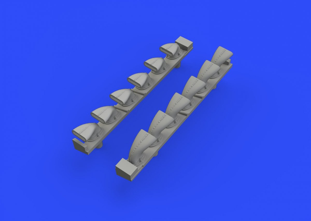 Eduard 648402 Bf 109G-6 exhaust stacks TAMIYA 1/48 – immagine 2