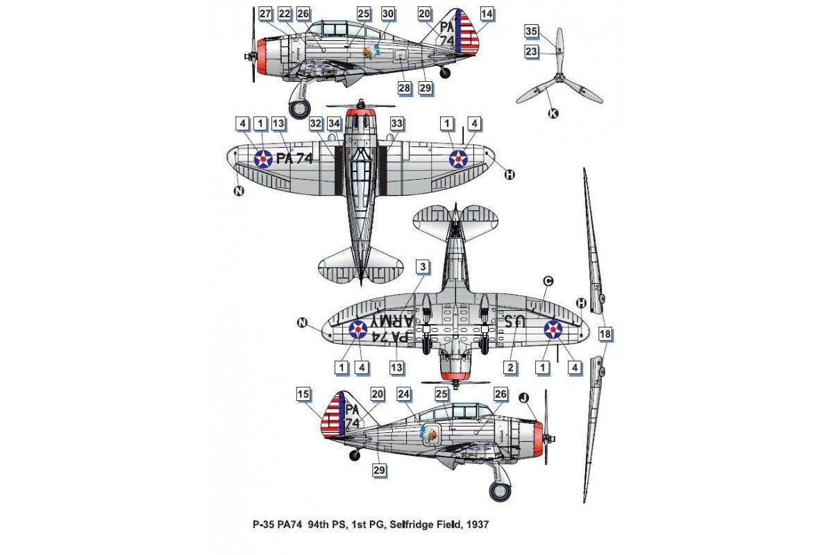 Dora Wings 48012 Seversky P-35 1/48 – immagine 5