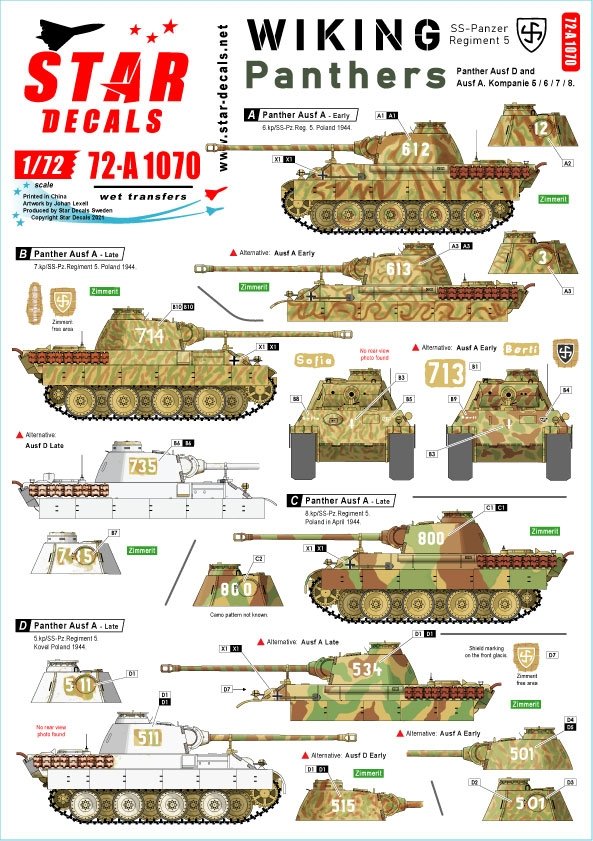 Star Decals 72-A1070 Viking #1. 1/72