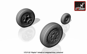 Armory Models AW72315 F-22 Raptor wheels w/ weighted tyres 1/72 – immagine 3