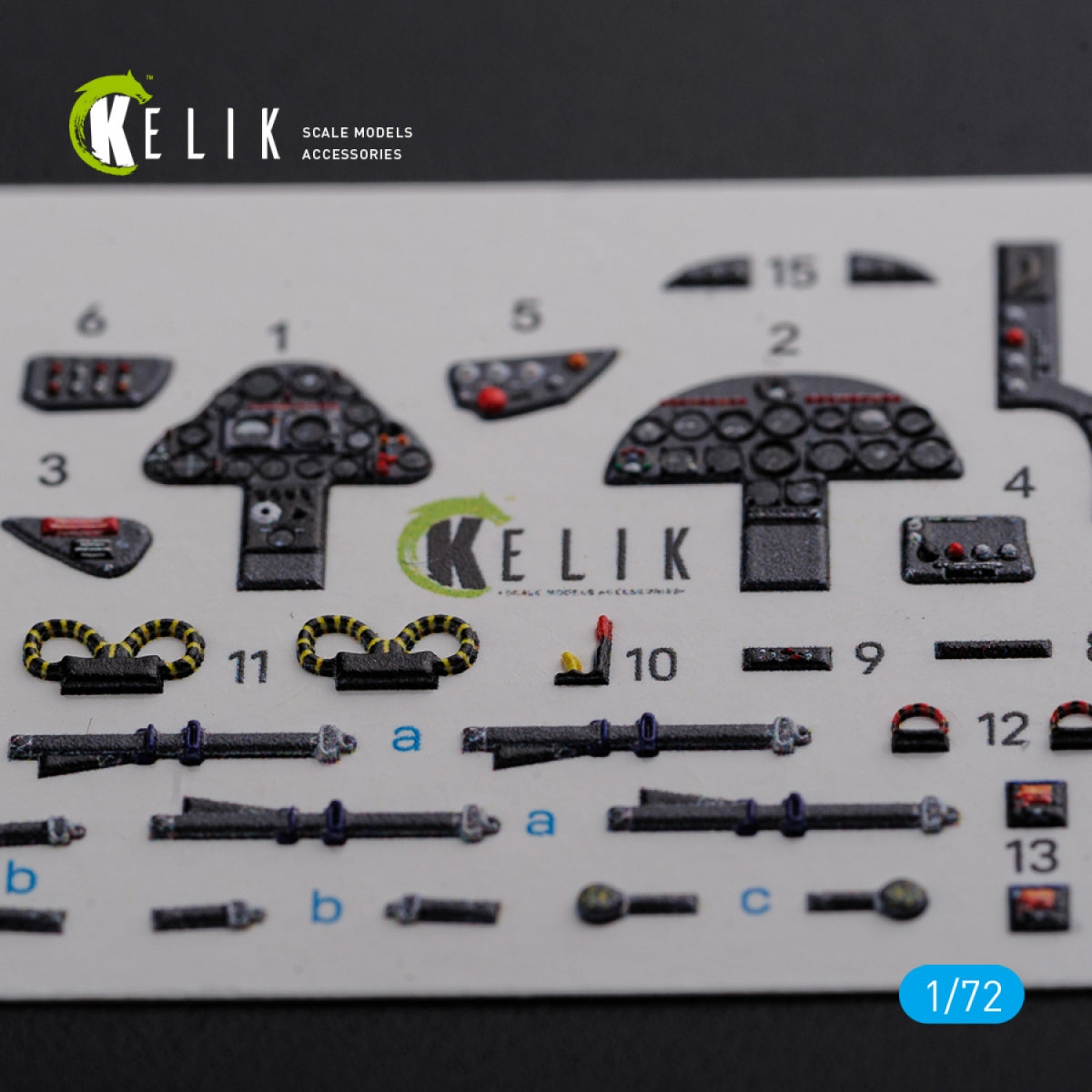 KELIK K72093 Folland Gnat T.1 interior 3D decals for Airfix kit 1/72 – immagine 3