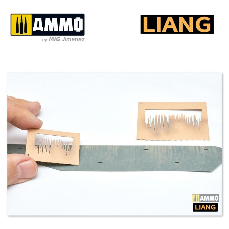 Liang 0002 Streaking &amp;amp; Wet Effects Airbrush Stencils – image 4