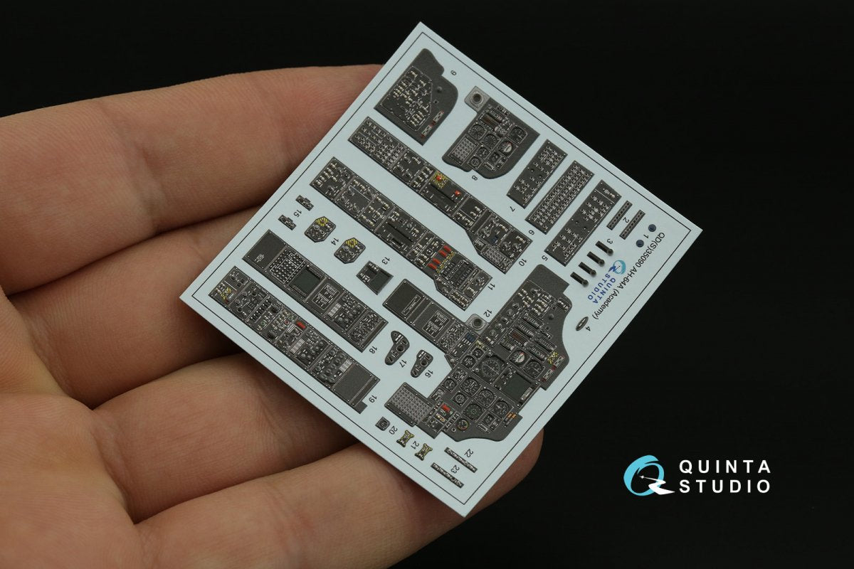 Quinta Studio QD35090 AH-64A 3D-Printed &amp;amp; colored Interior on decal paper (Academy) 1/35 – image 11