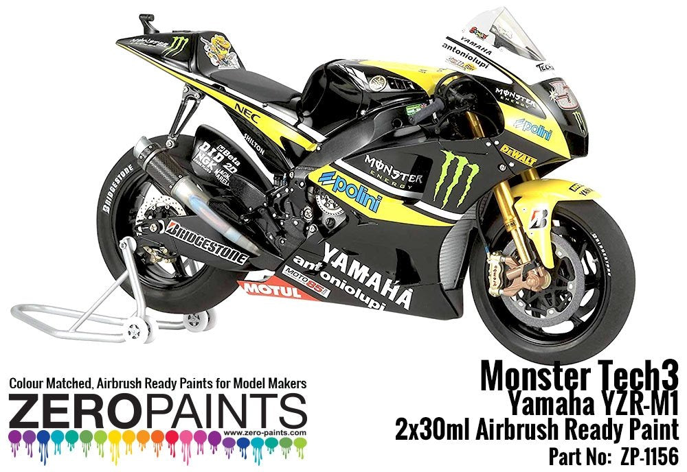 Zero Paints ZP-1156 Monster Tech3 Yamaha YZR-M1 Paint Set 2x30ml – imagen 3