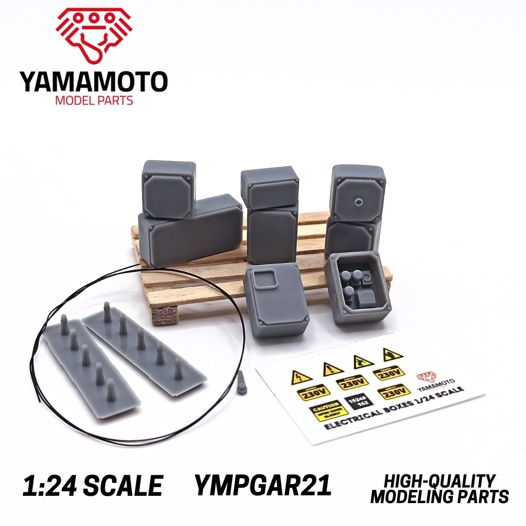 Yamamoto YMPGAR21 Electrical Boxes Kit No.1 1/24 – Bild 2