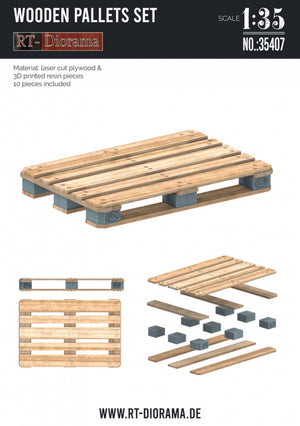 RT-Diorama 35407 Ensemble de palettes en bois - 10 pièces 1/35  – image 2
