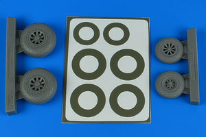 Aires 4849 A-26B/C (B-26B/C) Invader wheels &amp;amp; paint masks late - diamond pattern 1/48 ICM