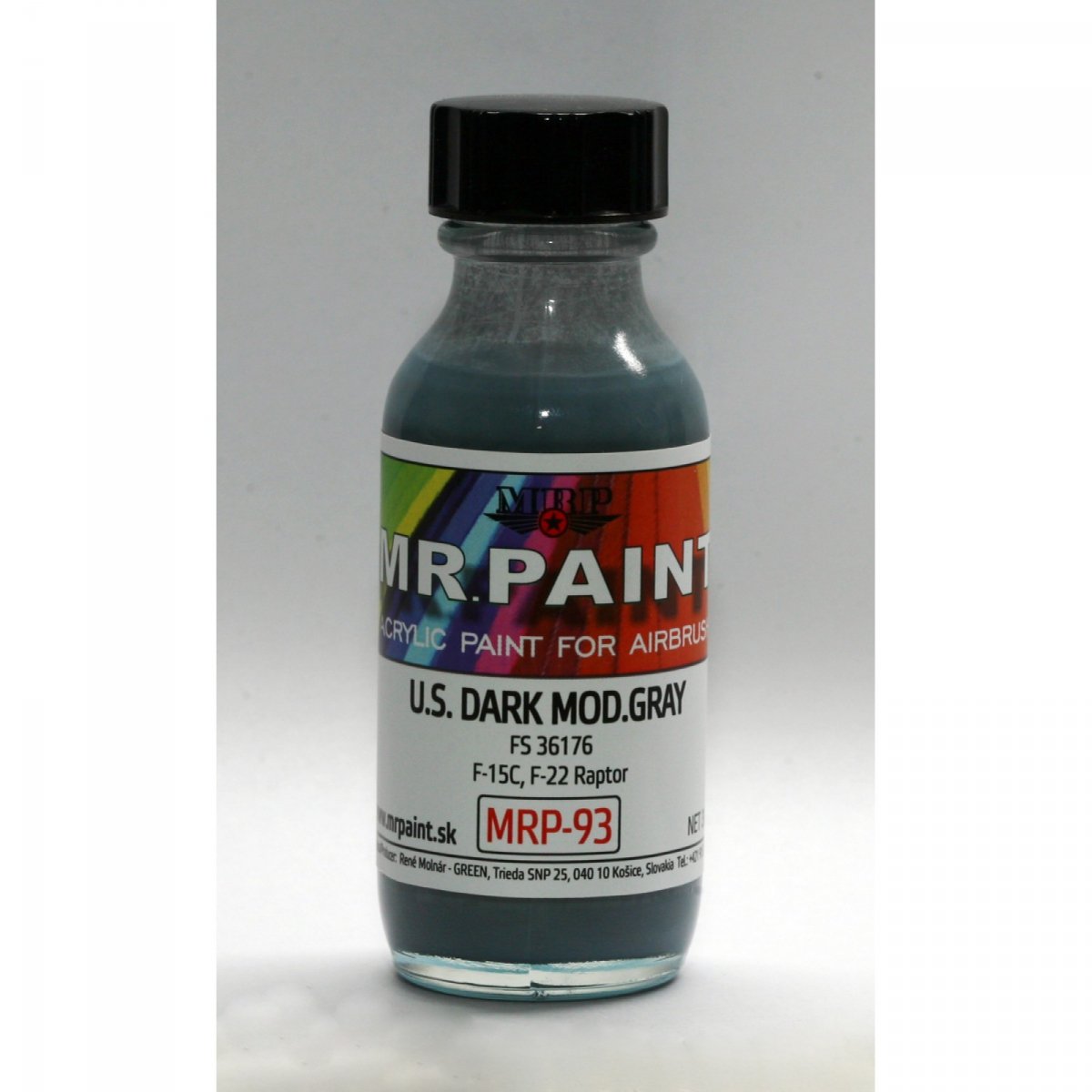 MR. Paint MRP-093 US DARK MOD. GRAY FS36176 F-15C, F-22 Raptor 30ml – image 2