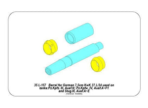 Aber 35L-157 75mm KwK 37 L/24 barrel for Pz.Kpfw.III.Ausf.N and Pz.Kpfw.IV Ausf.A,B,C,D,E 1/35 – zdjęcie 12