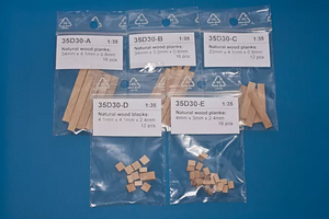 RB Model 35D30 4 x natural wood pallets self assembly kit 1/35 – immagine 4