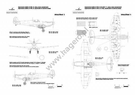 Kagero 7029 Supermarine Spitfire Mk. IX/XVI and other EN/PL – zdjęcie 3