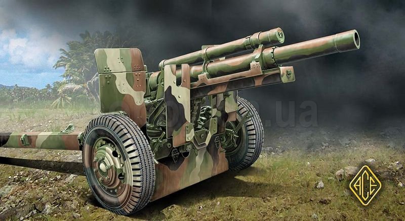 ACE 72527 US 105mm Howitzer M2A1 w/M2A2 Gun Carriage (WW2) 1/72