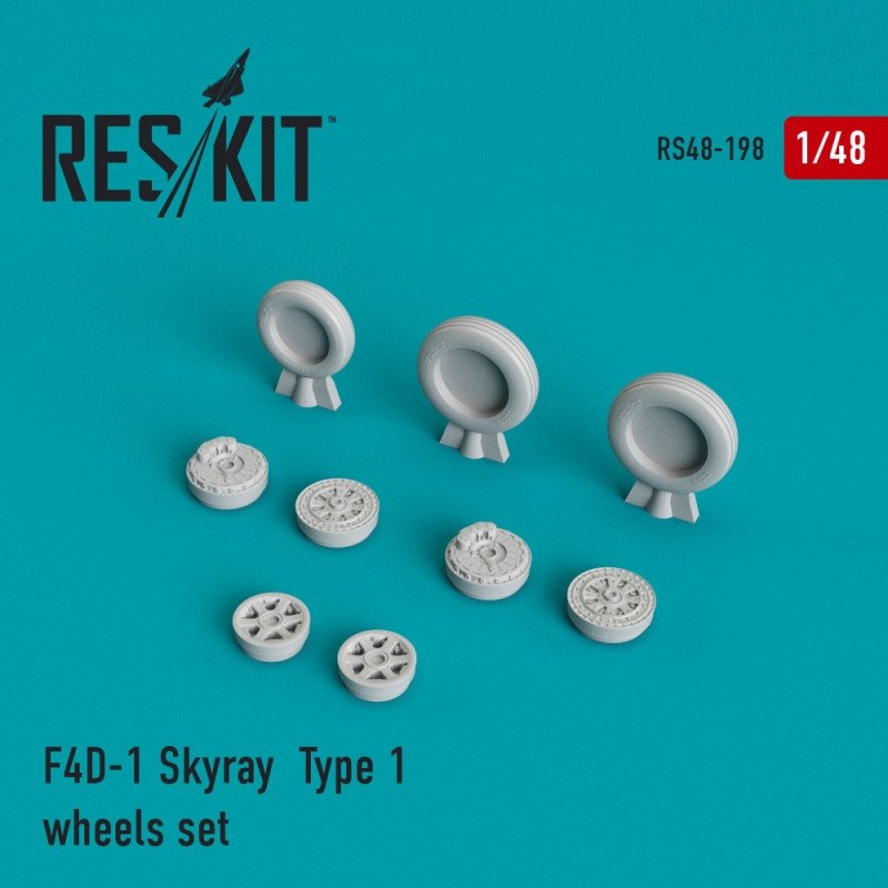 RESKIT RS48-0198 F4D-1 Skyray Type 1 wheels set 1/48