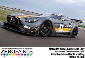Zero Paints ZP-1466 Mercedes AMG GT3 Metallic Grey (Matt) Paint 60ml – zdjęcie 2