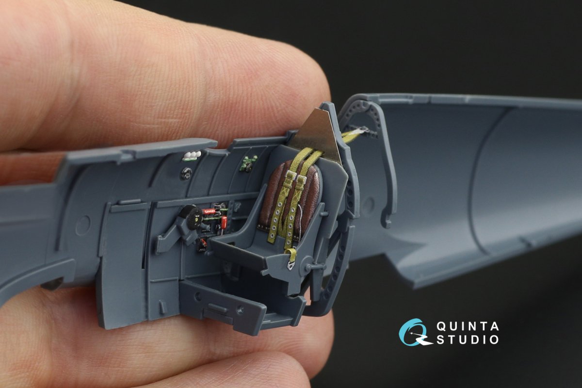 Quinta Studio QD48120 Spitfire Mk.VIII 3D-Printed &amp;amp; coloured Interior on decal paper (Eduard) 1/48 – immagine 8