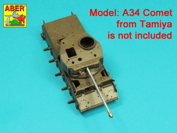 Aber 35L-332 Lufa 76,2 mm (3 cale) 17 funtowa Mk. II z hamulcem wylotowym do czołgu A34 COMET 1/35 – zdjęcie 11
