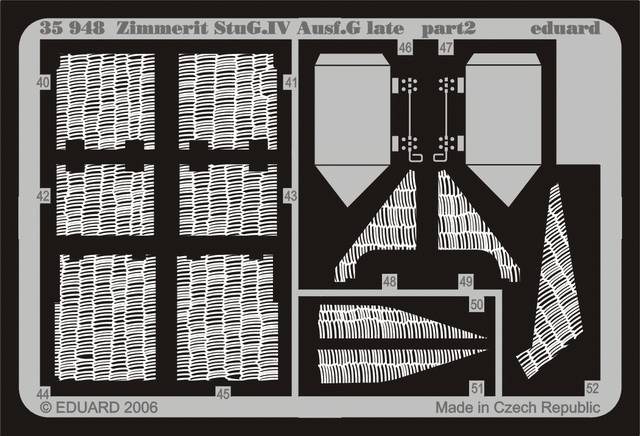 Eduard 35948 Zimmerit StuG. IV Ausf. G fin 1/35 Dragon – image 2