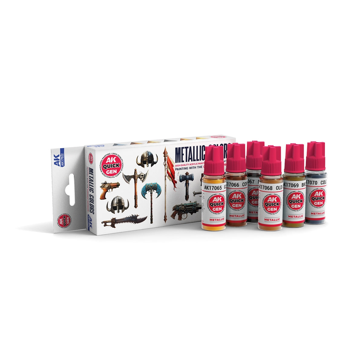AK Interactive AK17522 METALLICS – QUICK GEN SET 6x18ml