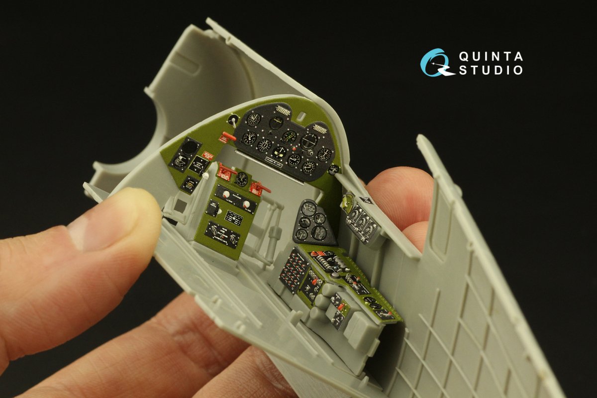 Quinta Studio QD32133 F6F-3 Hellcat 3D-Printed &amp;amp; coloured Interior on decal paper (Trumpeter) 1/32 – zdjęcie 10