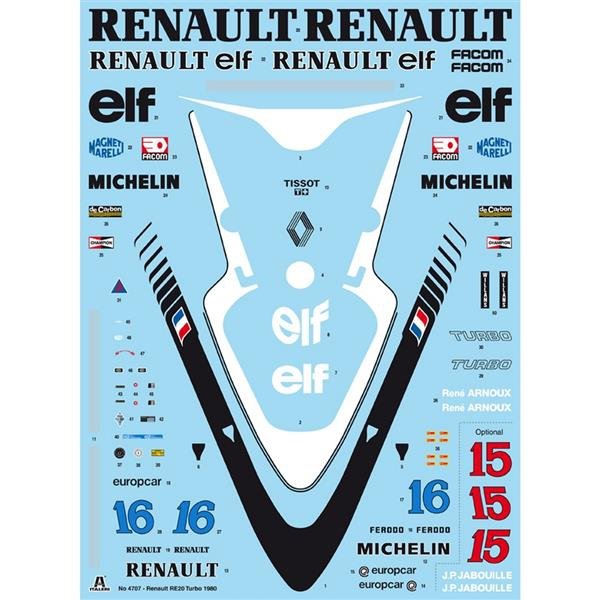 Italeri 4707 RENAULT RE20 Turbo F1 1/12 – image 3