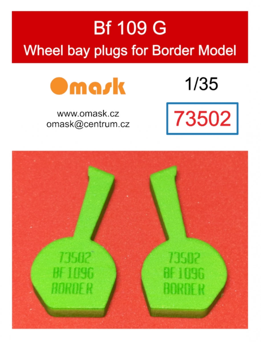 Omask 73502 Bf 109 G wheel bay plugs (for Border Model) 1/35