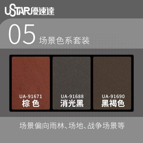 Poudre pour émail vieilli U-Star UA-91690 Noir Brun