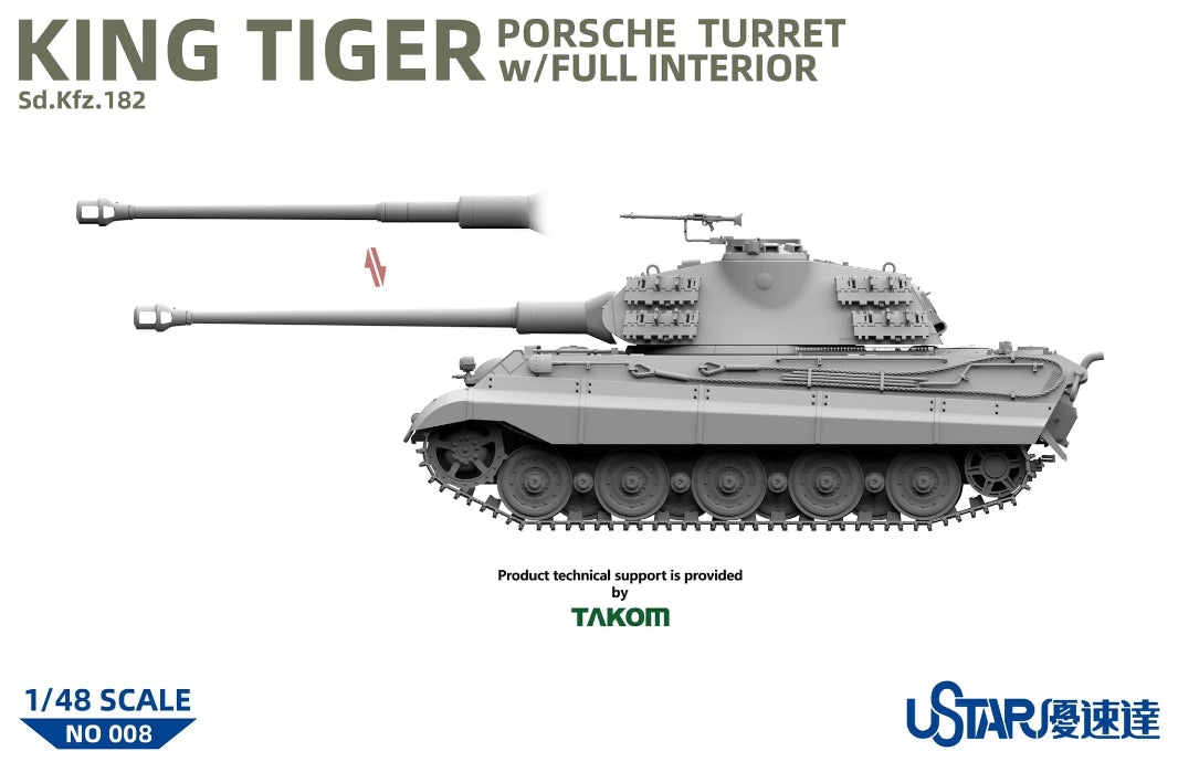 Suyata NO-008 King Tiger Porsche Turret With Full Interior 1/48 – imagen 4