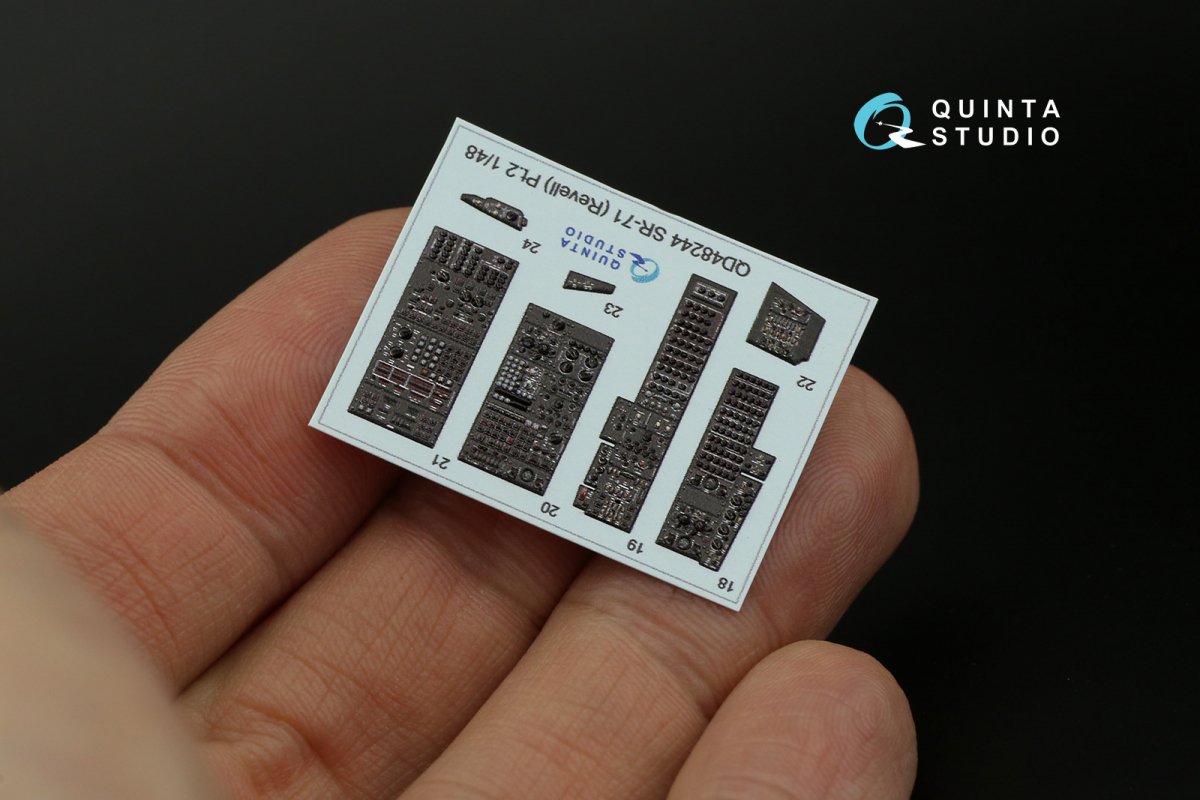 Quinta Studio QD48244 SR-71A 3D-Printed &amp;amp; coloured Interior on decal paper (Revell) 1/48 – immagine 13