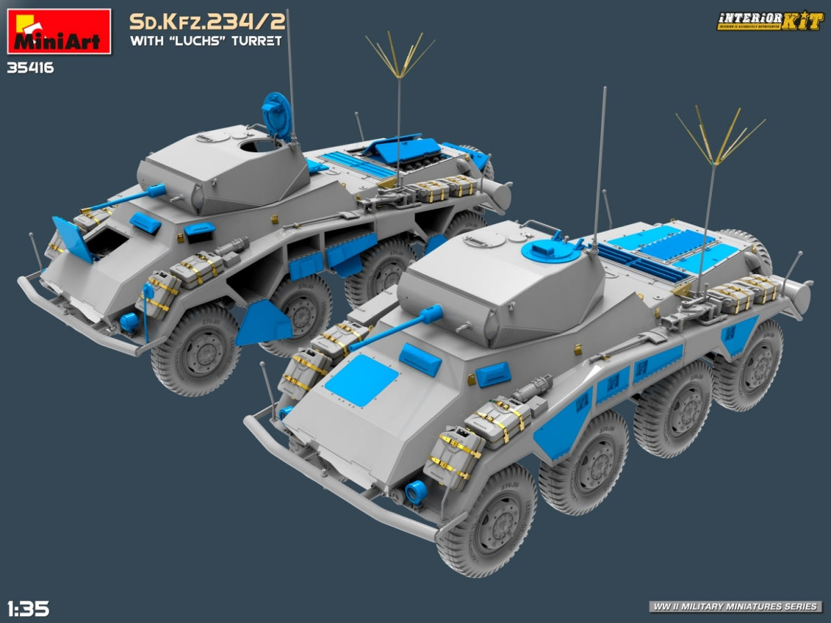 MiniArt 35416 Sd.Kfz.234/2 WITH LUCHS TURRET. INTERIOR KIT 1/35 – image 6