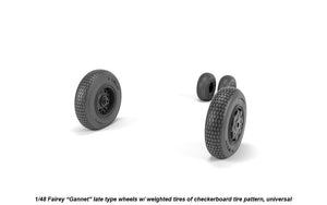 Armory Models AW48411 Fairey Gannet late type wheels w/ weighted tires of checkerboard tire pattern 1/48 – Bild 4