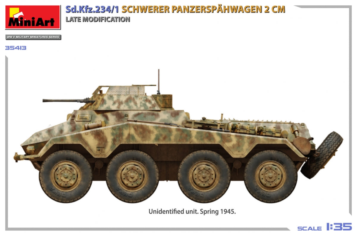 MiniArt 35413 Sd.Kfz.234/1 Schwerer Panzerspähwagen (2 cm). Late Mod 1/35 – imagen 5