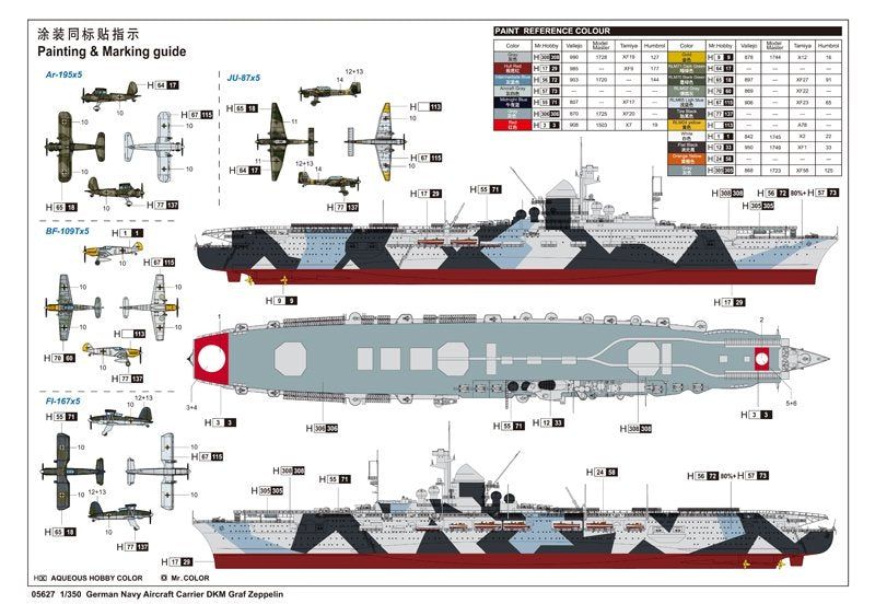 Trumpeter 05627 German Navy Aircraft Carrier DKM Graf Zeppelin 1/350 – zdjęcie 3