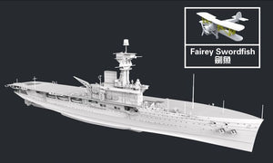 FlyHawk Model FH1122 HMS Hermes 1942 1/700 – Bild 3