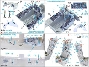 Quinta Studio QD32036 F-4D 3D-Printed &amp;amp; colored Interior on decal paper (Tamiya) 1/32 – image 13