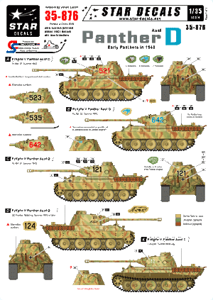 Star Decals 35-876 Panther Ausf D Summer of 43 1/35