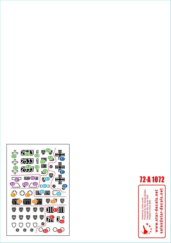 Star Decals 72-A1072 Wiking # 3. 1/72 – immagine 2