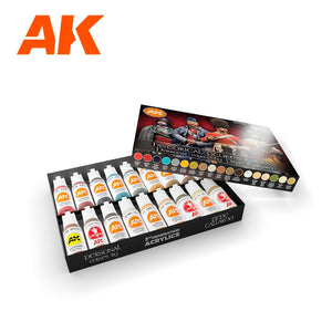 AK Interactive AK11762 SIGNATURE SET – HISTORICAL FIGURES S. XVI-XVIII BY PEPE GALLARDO PAINT SET 18x17 ml – immagine 2