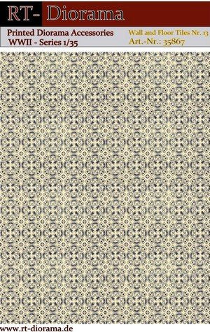 RT-Diorama 35867 Printed Accessories: Wall and Floor Tiles No.13 1/35