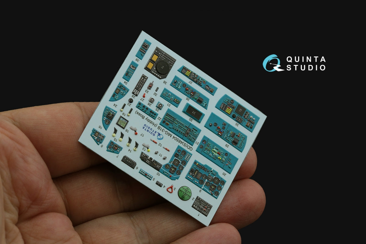 Quinta Studio QDS-48504 MiG-31B 3D-Printed &amp;amp; colored Interior on decal paper (Hobby Boss) (Small version) 1/48 – image 6