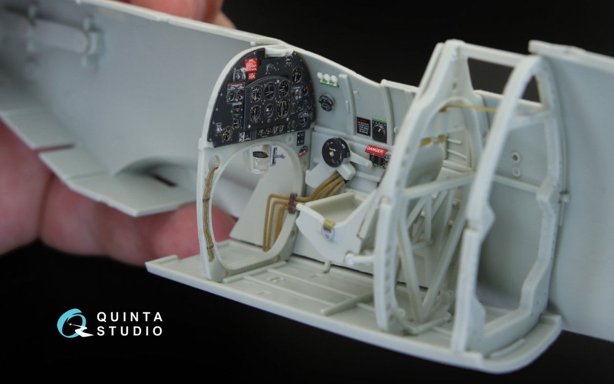 Intérieur imprimé en 3D et coloré sur papier décalcomanie pour Spitfire Mk. IX (Quinta Studio QD32044) (pour maquette Revell) au 1/32 – image 9