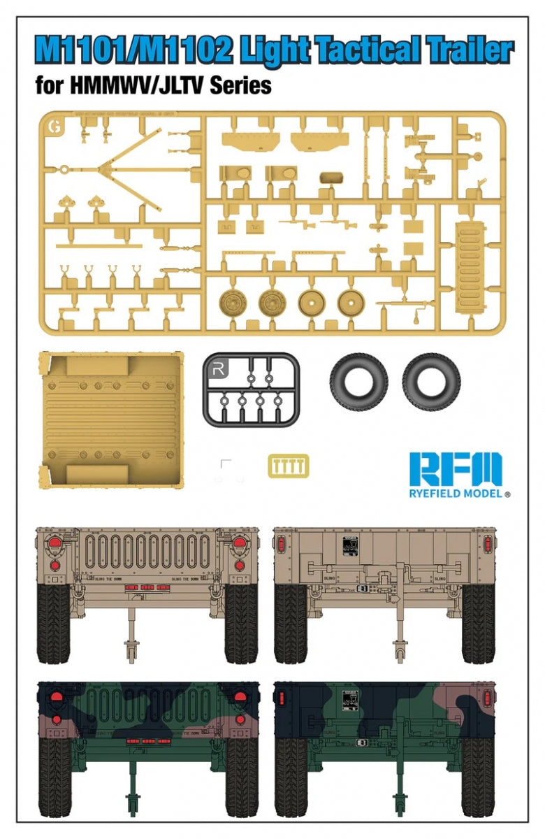 Rye Field Model 5117 M1101/M1102 Light Tactical Trailer for HMMWV/JLTV Series 1/35 – Bild 2